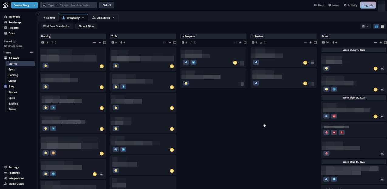 Shortcut: Blog Project